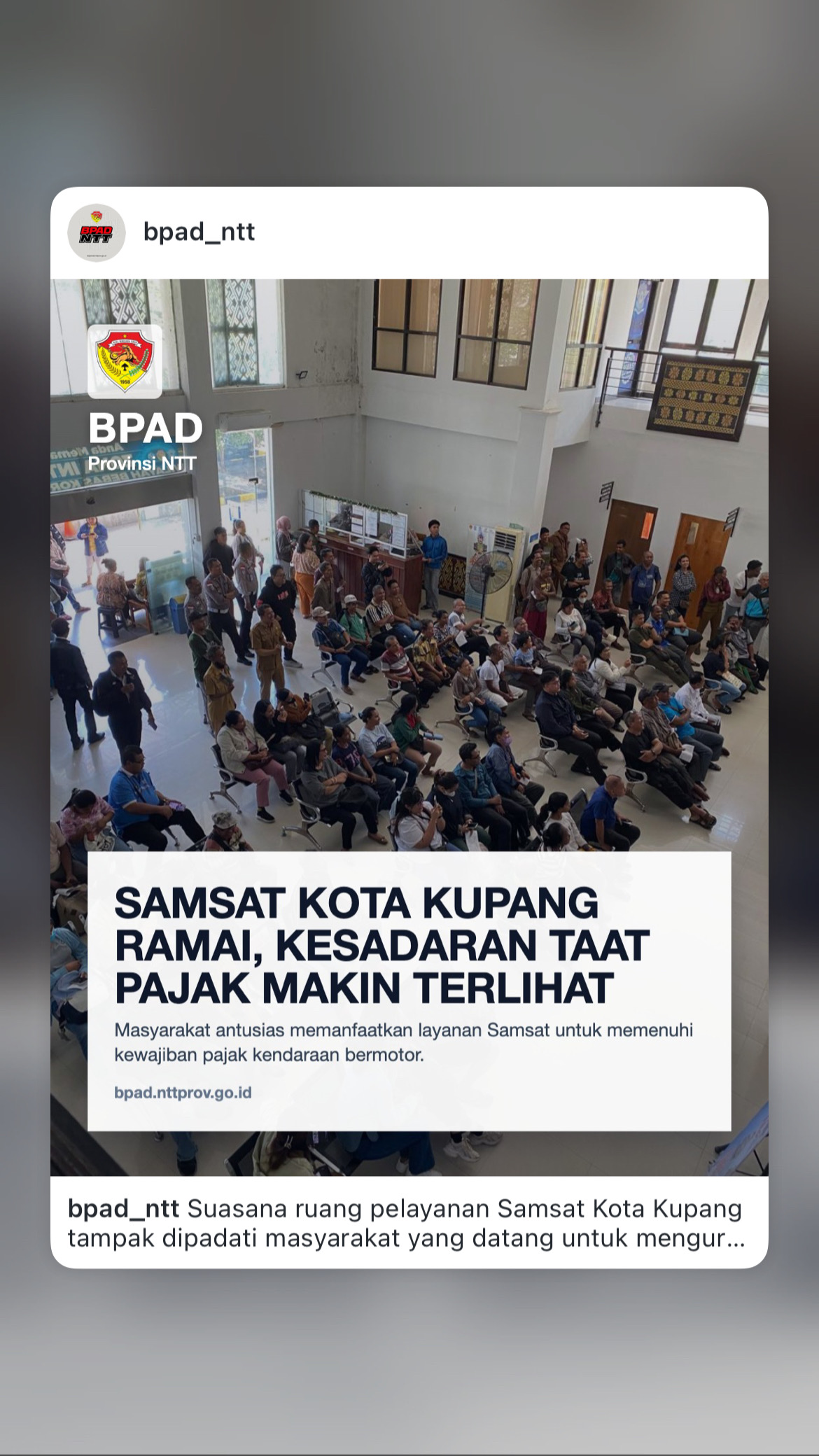 Samsat Kota Kupang Ramai, Kesadaran Taat Pajak Makin Terlihat