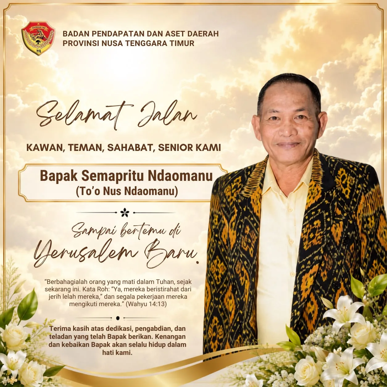 selamat jalan, kawan, sahabat, senior kami..