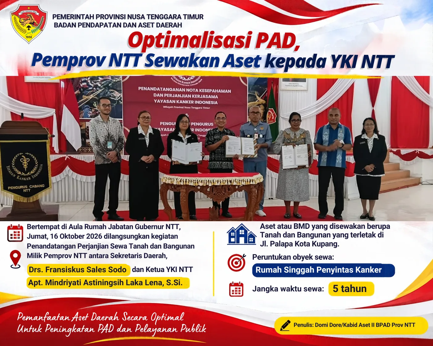 PEMPROV NTT SIAPKAN RUMAH SINGGAH BAGI PENYINTAS KANKER